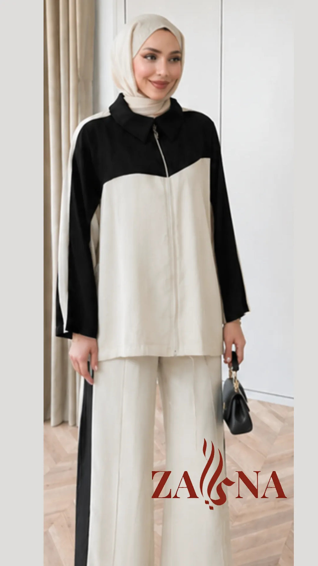 ✨ Ensemble Casual Chic Bicolore – 2 Pièces
